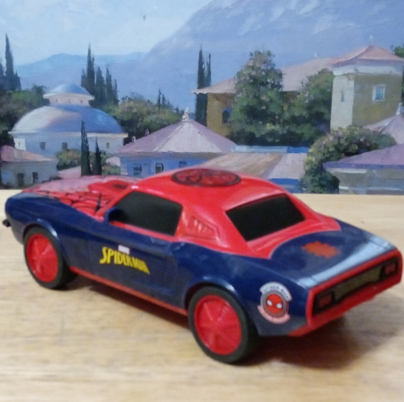 MARVEL SPIDERMAN💡Light & Sound 9" RARE VINTAGE Muscle Car,NICE 🎁 GIFT. - Picture 9 of 15